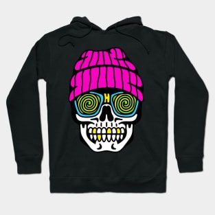 Skull beanie trippy Hoodie